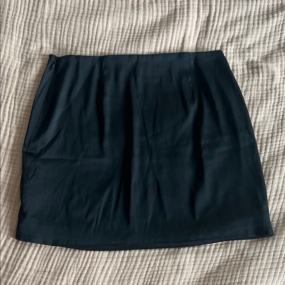 Mini Black Satin Skirt - Picture 1 of 2